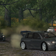Screenshot of rally cars on a gravel road in World Racing 2: Champion Edition.